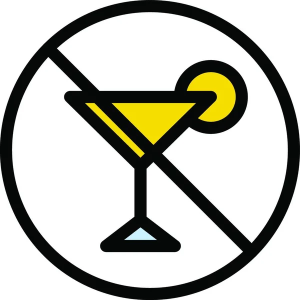 Beperkt Alcohol Eenvoudige Vectorillustratie — Stockvector