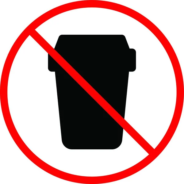 Stop Drink Icona Vettoriale Illustrazione — Vettoriale Stock