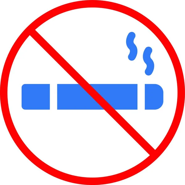 Bloque Fumar Icono Vector Ilustración — Vector de stock