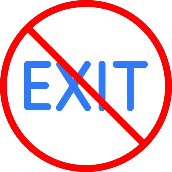 Geen Exit Web Icoon Vector Illustratie — Stockvector
