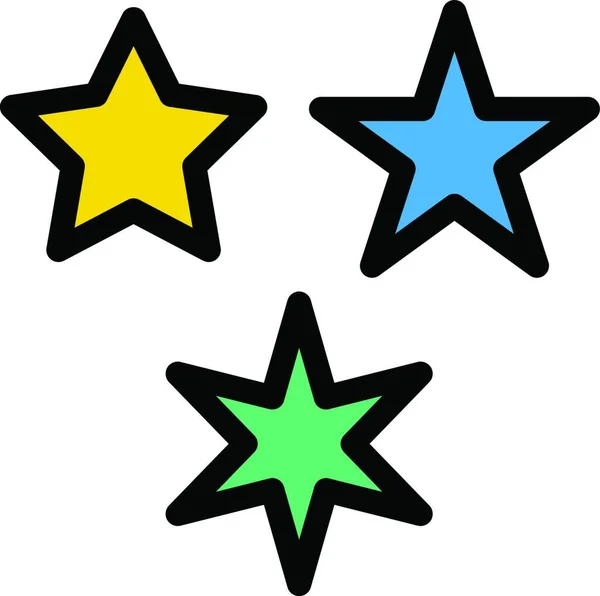 Stjärnor Mångfald Ikon Vektor Illustration — Stock vektor