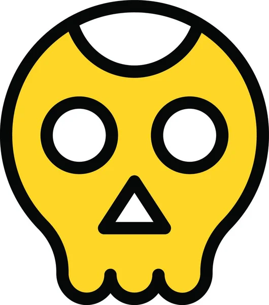 Cráneo Ilustración Vectorial Simple — Vector de stock