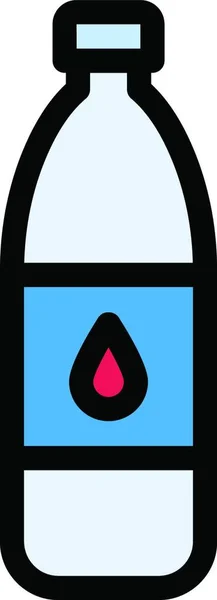 Water Bottle Web Icon Vector Illustration — Stock Vector