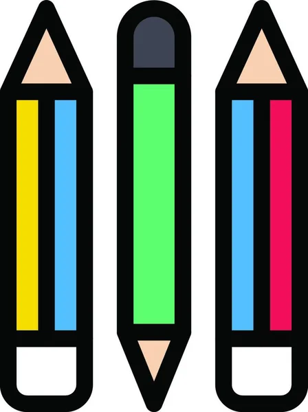 Bleistifte Symbol Vektor Illustration — Stockvektor