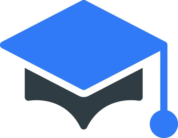 Sombrero Graduación Icono Web Vector Ilustración — Vector de stock