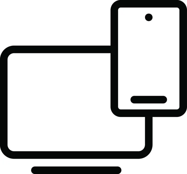 Mobiele Verbinding Eenvoudige Vectorillustratie — Stockvector