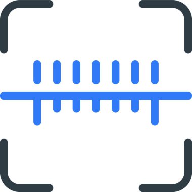 Tarama simgesi, vektör illüstrasyonu