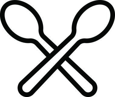 Kaşık simgesi, vektör çizimi