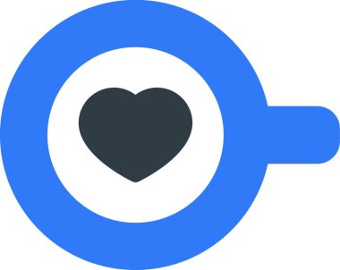 Aşk kahvesi, basit vektör simgesi