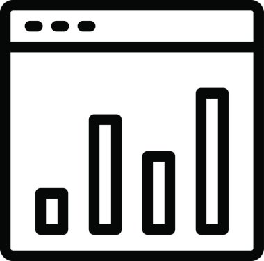 pazarlama grafiği, basit vektör simgesi