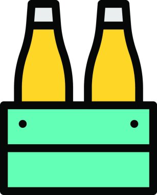 Şarap, basit vektör illüstrasyonu