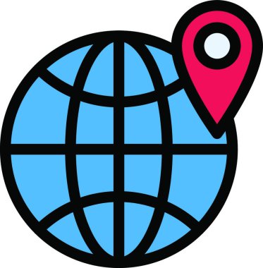 harita pin, basit vektör illüstrasyonu