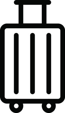 bavul simgesi, vektör çizimi      