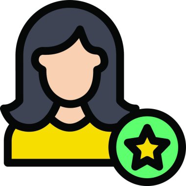 kadın web simgesi vektör illüstrasyonu