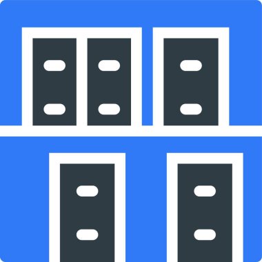 kitaplık, basit vektör illüstrasyonu