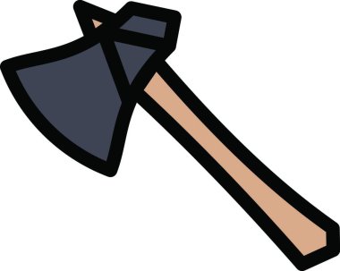 Saplı balta, web simgesi illüstrasyonu 