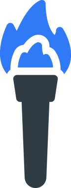 Meşale, basit vektör illüstrasyonu