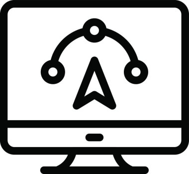 Bezier ikon vektör illüstrasyonu 