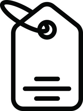 etiket simgesi vektör illüstrasyonu