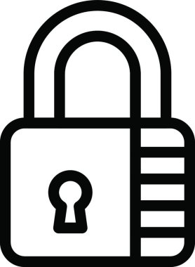 asma kilit web simge vektör çizim