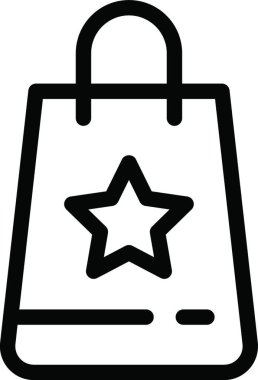 Alışveriş poşeti simgesi, vektör illüstrasyonu