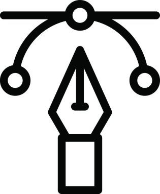 Bezier ikon vektör illüstrasyonu 