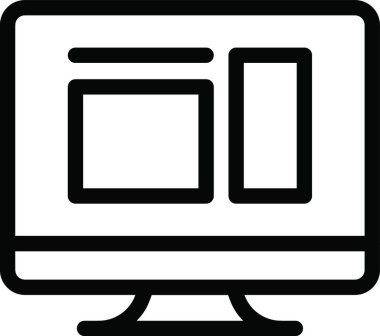 ekran simge vektör çizim