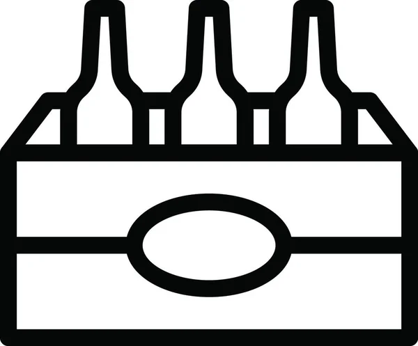 Bouteille Bière Icône Vectoriel Illustration — Image vectorielle