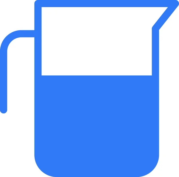 Krug Mit Getränk Einfaches Vektor Symbol — Stockvektor