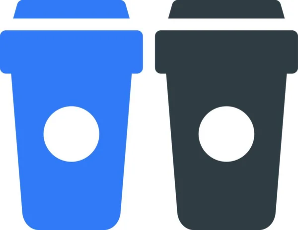 コーヒーカップウェブアイコンベクトルイラスト — ストックベクタ