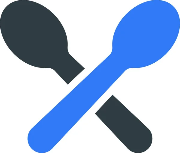 Spoons Simple Vector Icon — Stock Vector