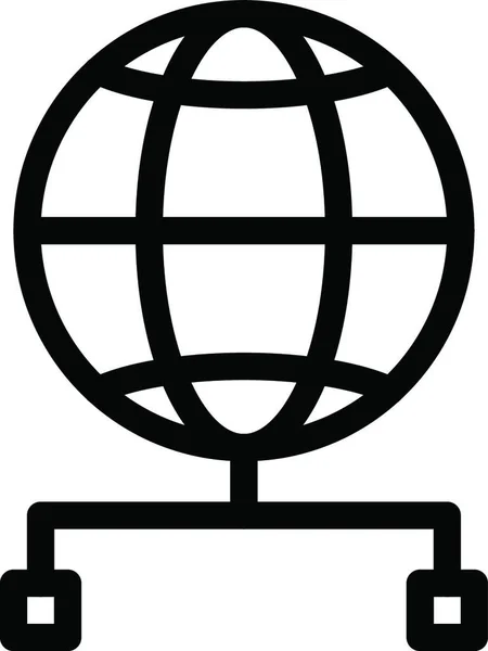 Illustrazione Vettoriale Icona Web Globale — Vettoriale Stock