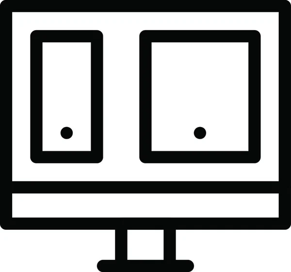Bildschirm Web Symbol Vektor Illustration — Stockvektor