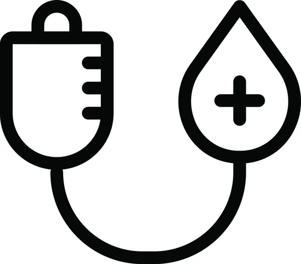 Doação Sangue Ilustração Vetorial Simples — Vetor de Stock