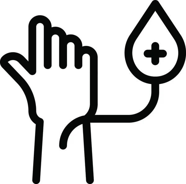 Bloed Donatie Eenvoudige Vector Illustratie — Stockvector