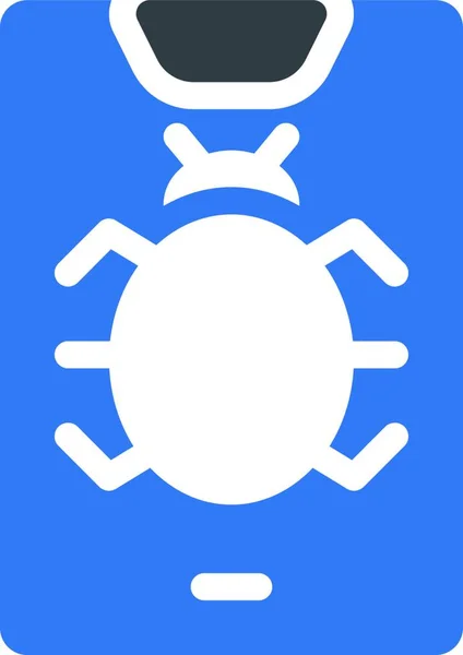 Mobiele Bug Web Icoon Vector Illustratie — Stockvector