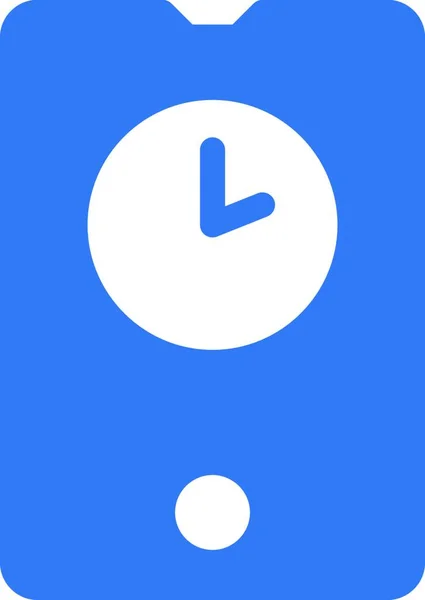 Teléfono Móvil Con Ilustración Vector Icono Web Reloj — Vector de stock