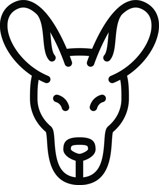 Känguru Symbol Vektorillustration — Stockvektor