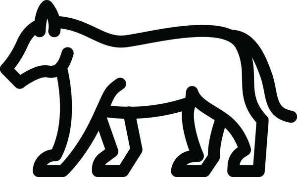 Lion Illustration Vectorielle Simple — Image vectorielle