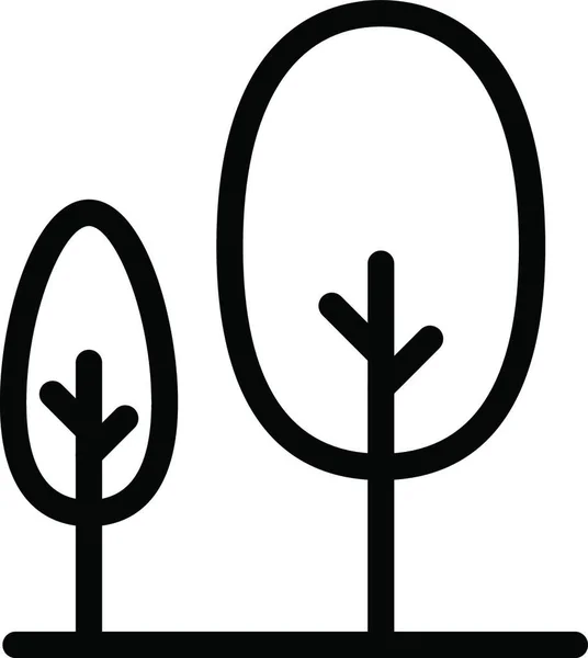 Träd Webb Ikon Vektor Illustration — Stock vektor