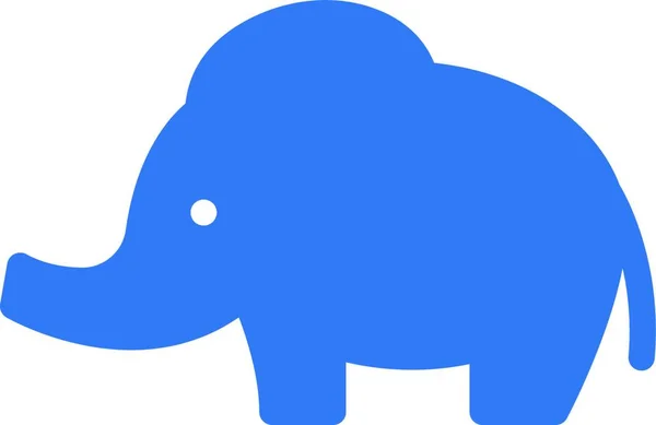 Elefante Ilustração Vetorial Simples — Vetor de Stock