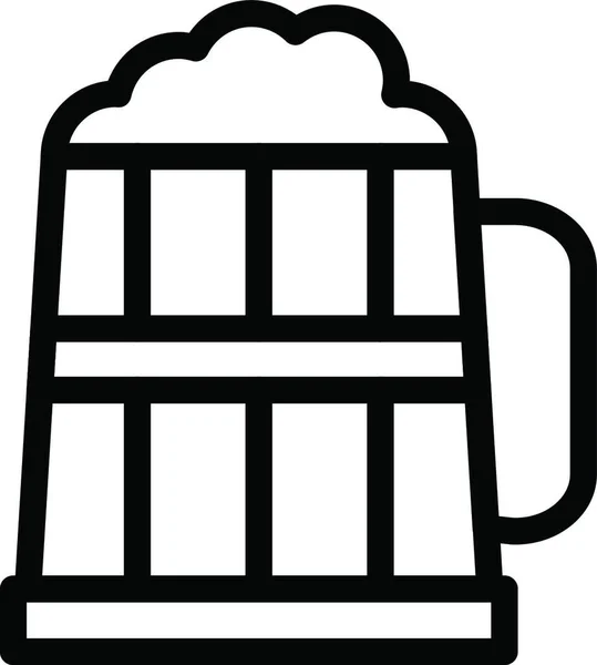 Bebida Cerveza Ilustración Vectorial Simple — Archivo Imágenes Vectoriales