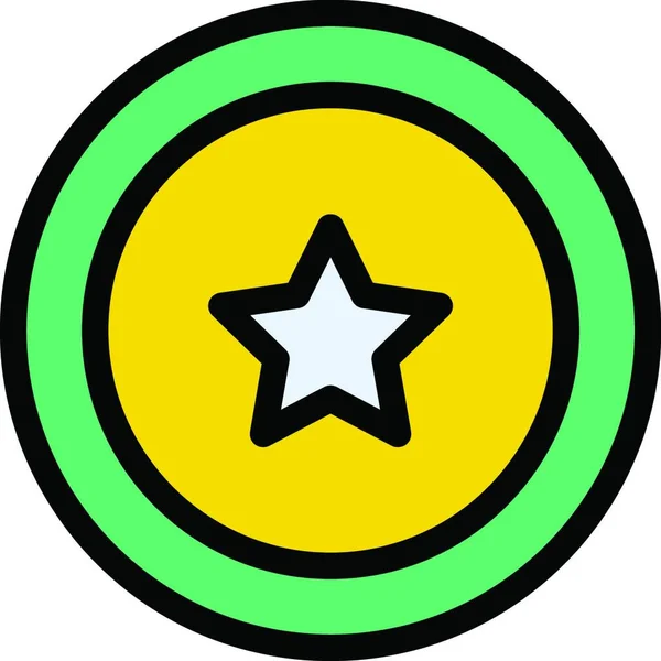 Ícone Símbolo Estrela Ilustração Vetorial — Vetor de Stock