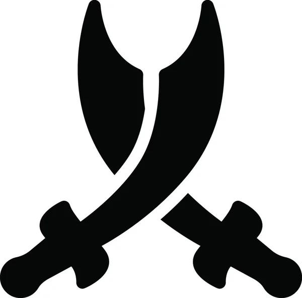 Schwerter Symbol Vektorillustration — Stockvektor