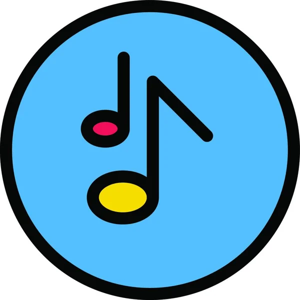 Music Notes Icon Vector Illustration — Stock Vector