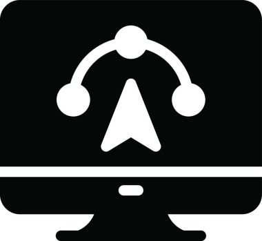 Bezier ikon vektör illüstrasyonu 