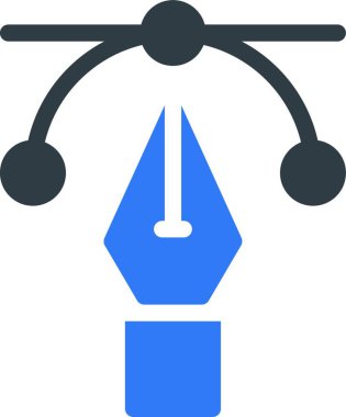 Bezier ikon vektör illüstrasyonu 