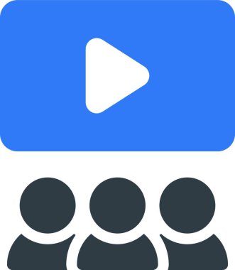 sunum simgesi vektör illüstrasyonu