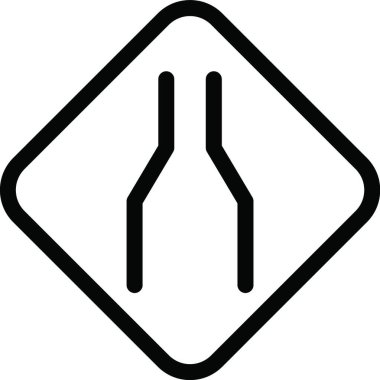 Yol simgesi, vektör illüstrasyonu