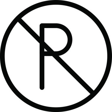 park yolu simgesi, vektör illüstrasyonu